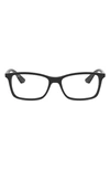 Ray Ban 54mm Optical Glasses In Top Black