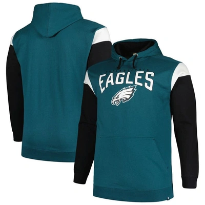 Profile Midnight Green Philadelphia Eagles Big & Tall Trench Battle Pullover Hoodie
