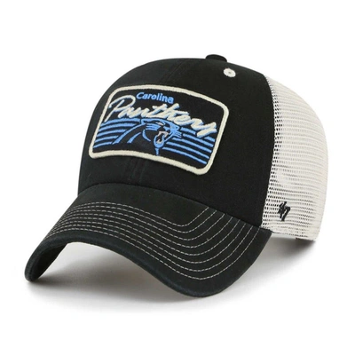 47 ' Black/natural Carolina Panthers  Five Point Trucker Clean Up Adjustable Hat