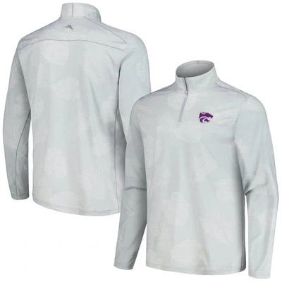 Tommy Bahama Gray Kansas State Wildcats Delray Frond Islandzone Half-zip Jacket