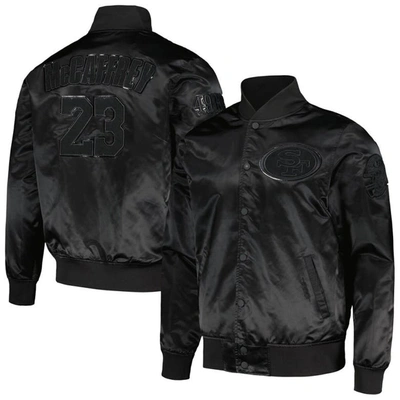 Pro Standard Christian Mccaffrey Black San Francisco 49ers Player Full-snap Jacket