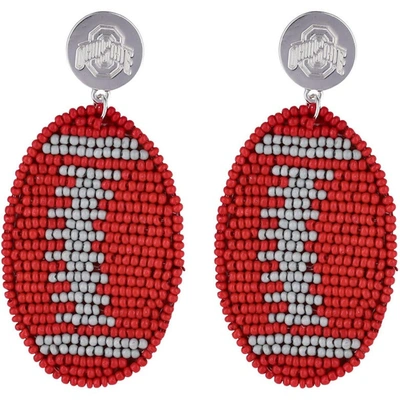 Emerson Street Ohio State Buckeyes Touchback Earrings In Silver