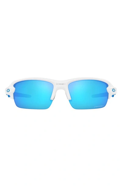Oakley Kids' Flak Xs 59mm Prizm™ Rectangular Sunglasses In White