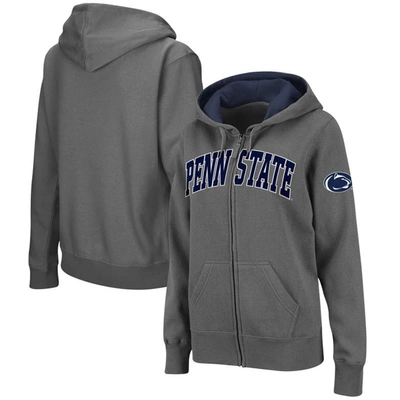 Colosseum Charcoal Penn State Nittany Lions Arched Name Full-zip Hoodie