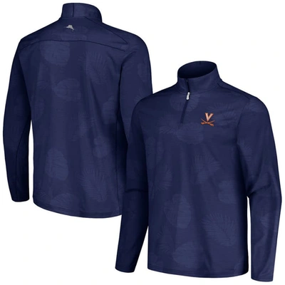 Tommy Bahama Navy Virginia Cavaliers Delray Frond Islandzone Half-zip Jacket