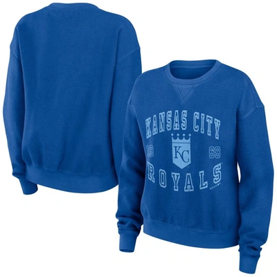 Wear By Erin Andrews Royal Kansas City Royals Vintage Cord Pullover Sweatshirt