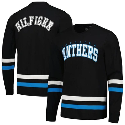 Tommy Hilfiger Black/blue Carolina Panthers Nolan Long Sleeve T-shirt
