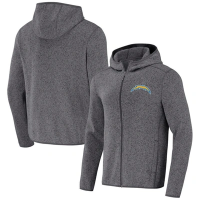 Nfl X Darius Rucker Collection By Fanatics Gray Los Angeles Chargers Fleece Pullover Hoodie In Heather Gray