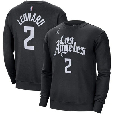 Jordan Brand Kawhi Leonard Black La Clippers Statement Name & Number Pullover Sweatshirt