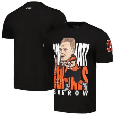 Pro Standard Joe Burrow Black Cincinnati Bengals Avatar Remix Player Graphic T-shirt
