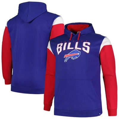 Profile Men's  Royal Buffalo Bills Big And Tall Trench Battle Pullover Hoodie