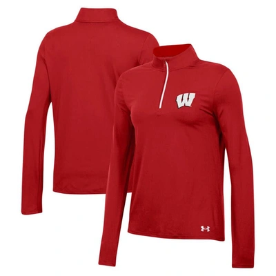 Under Armour Red Wisconsin Badgers Gameday Knockout Quarter-zip Top