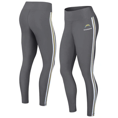 Wear By Erin Andrews Charcoal Los Angeles Chargers Color Block Leggings
