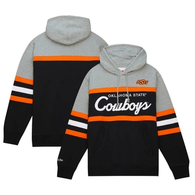 Mitchell & Ness Black Oklahoma State Cowboys Head Coach Pullover Hoodie