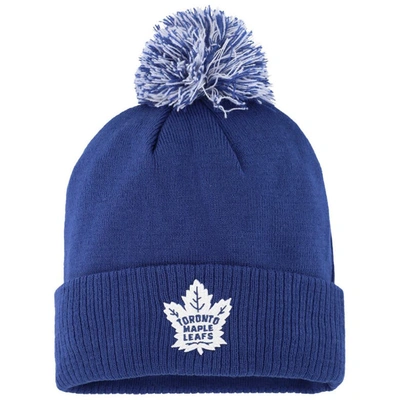 Adidas Originals Adidas Blue Toronto Maple Leafs Cold.rdy Cuffed Knit Hat With Pom