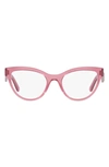 Dolce & Gabbana 52mm Butterfly Optical Glasses In Pink