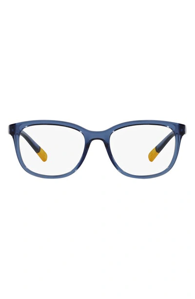Dolce & Gabbana 50mm Rectangular Optical Glasses In Opal Blue