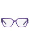 Dolce & Gabbana 55mm Square Optical Glasses In Violet