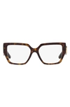 Dolce & Gabbana 55mm Square Optical Glasses In Havana