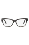 Dolce & Gabbana 54mm Rectangular Optical Glasses In Matte Black