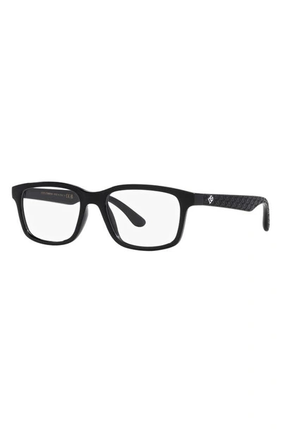 Dolce & Gabbana 48mm Rectangular Optical Glasses In Black
