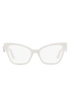 Dolce & Gabbana 52mm Cat Eye Optical Glasses In White