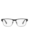 Prada 55mm Square Optical Glasses In Matte Black