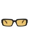 Prada 55mm Cat Eye Sunglasses In Black Yellow