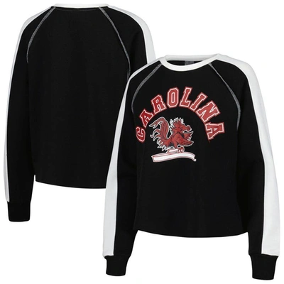 Gameday Couture Black South Carolina Gamecocks Blindside Raglan Cropped Pullover Sweatshirt