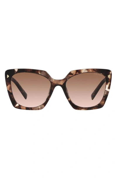 Prada 52mm Square Sunglasses In Brown Tort