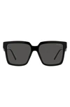 Prada 56mm Square Sunglasses In Black