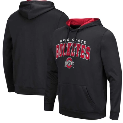 Colosseum Men's  Black Ohio State Buckeyes Resistance Pullover Hoodie