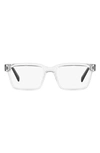 Dolce & Gabbana 53mm Rectangular Optical Glasses In Crystal