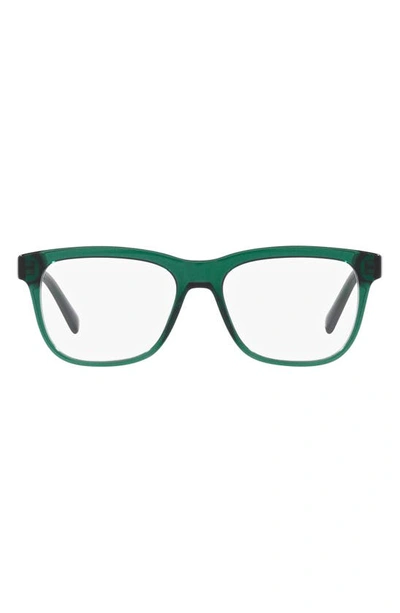 Dolce & Gabbana 49mm Rectangular Glasses In Transparent Green