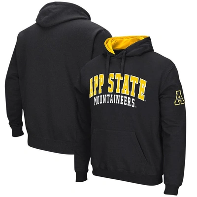 Colosseum Black Appalachian State Mountaineers Double Arch Pullover Hoodie