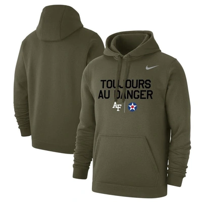 Nike Olive Air Force Falcons Rivalry Always Into Danger Club Pullover Hoodie