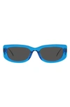 Prada 53mm Rectangular Sunglasses In Blue