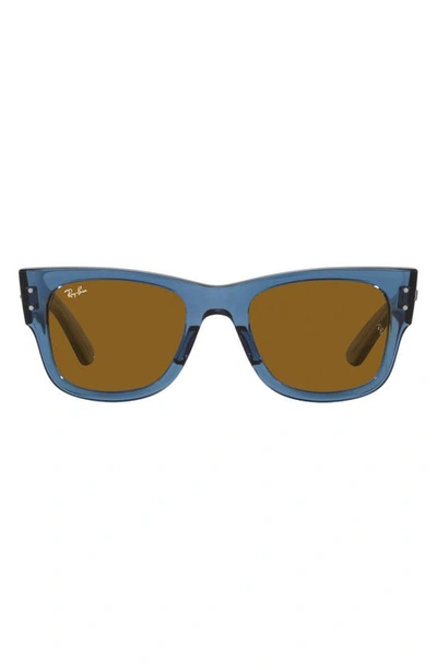 Ray Ban Mega Wayfarer 52mm Square Sunglasses In Blue