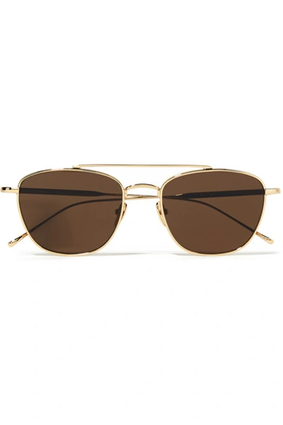 Sunday Somewhere Romeo Aviator-style Gold-tone Sunglasses