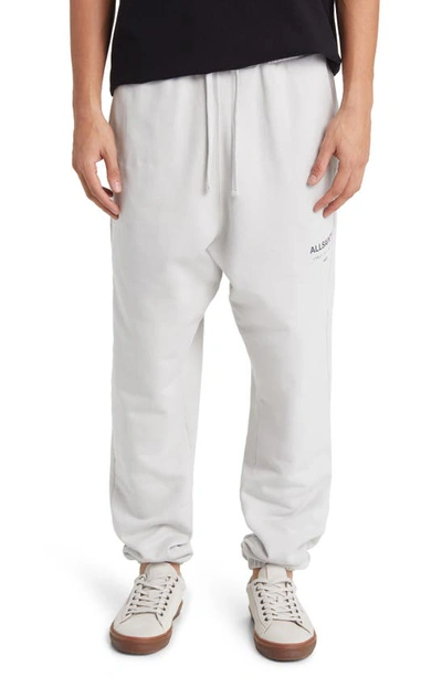 AllSaints Underground drawstring sweatpants in light gray