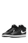 Nike Court Vision Mid Sneaker In Black/ White