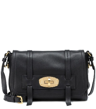 Miu Miu Grace Lux Leather Messenger Bag In Black