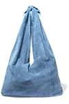 The Row Bindle Suede Shoulder Bag In Light Blue