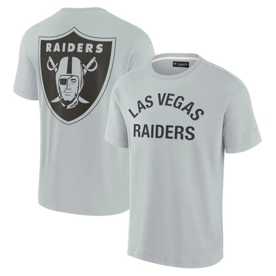 Fanatics Signature Unisex  Gray Las Vegas Raiders Super Soft Short Sleeve T-shirt