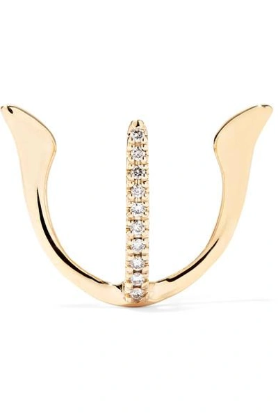 Hirotaka Manta 10-karat Gold Diamond Earring