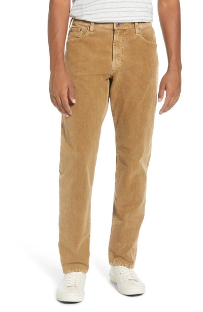 Ag Everett Straight Leg Corduroy Pants In Sulfur Porter Tan