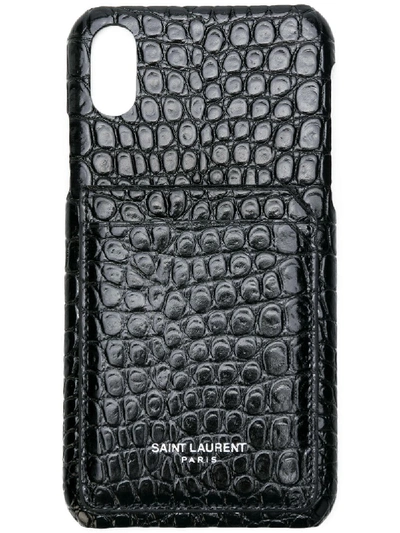 Saint Laurent Iphone 10 Case In Black