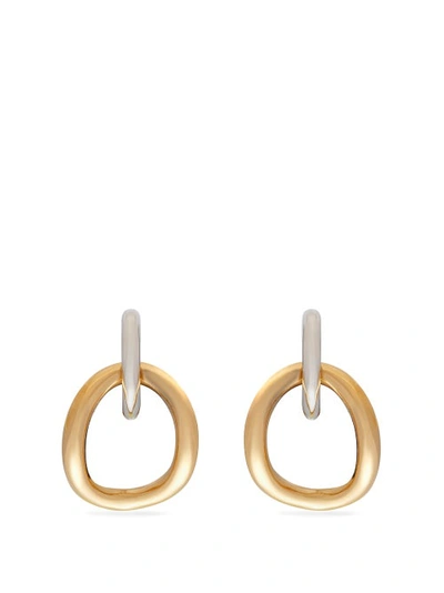 Charlotte Chesnais Inner Naho Gold-vermile And Silver-plated Earrings In Multi