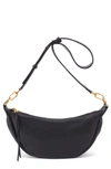 Hobo Knox Leather Crescent Crossbody Bag In Black