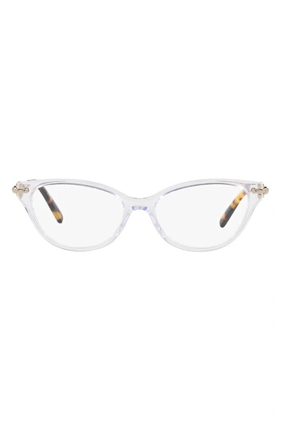 Tiffany & Co 52mm Cat Eye Optical Glasses In Crystal